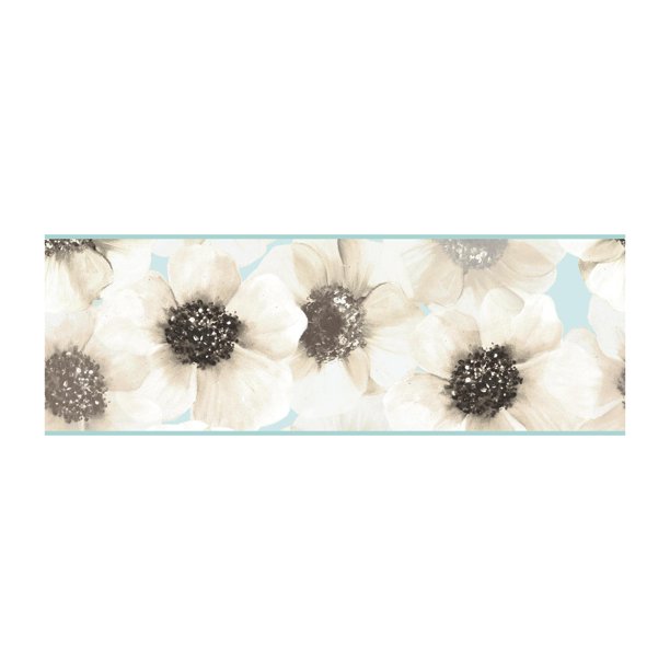 York Wallcoverings Marguerite Turquoise Removable Wallpaper Border