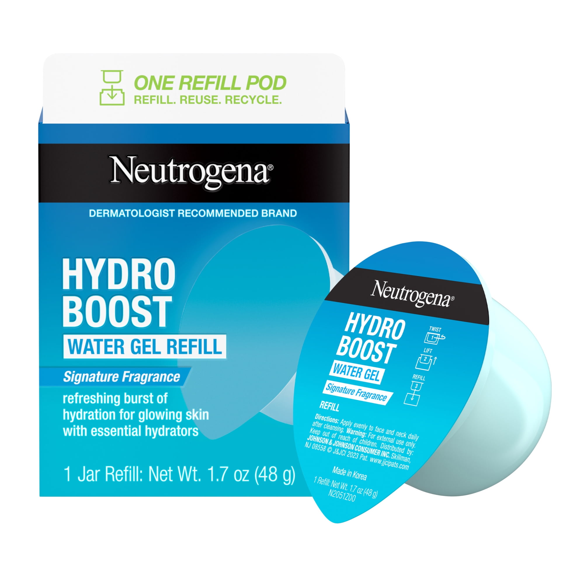 Neutrogena Hydro Boost Water Gel Refill Pod, Hyaluronic Acid, 1.7 oz