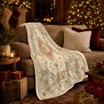 thumbnail image 3 of Persian Artwork-Inspired Autumn Harvest Living Room, Cozy Botanical Garden Scene, Warm Flannel Blanket for Sunroom and Reading Nook, Garden Lovers Thanksgiving Gift, Artistic Home Decor, 3 of 9