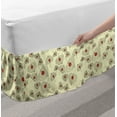 thumbnail image 2 of Fruit Bed Skirt, Exotic Dry Physalis Silhouettes Shapes Resembling Hearts Repetition, Elastic Bedskirt Dust Ruffle Wrap Around for Bedding Decor, 4 Sizes, Paprika Dark Grey and Cream, by Ambesonne, 2 of 2