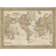 thumbnail image 2 of Mitchell 24x19 Gold Ornate Wood Framed with Double Matting Museum Art Print Titled - Mitchells World Map, 2 of 4