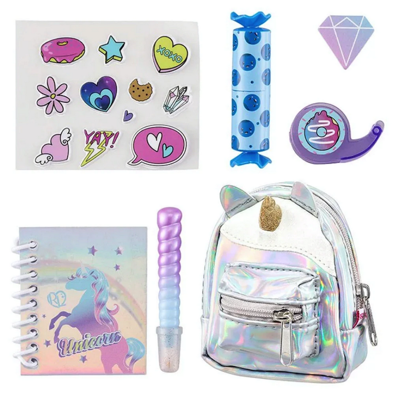 Shopkins Silver Unicorn Real Littles Backpack with 6 Surprises