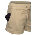 thumbnail image 4 of KOGMO Womens Lightweight Linen Shorts with Drawstring (10 Colors), 4 of 5