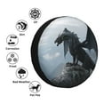 thumbnail image 4 of Susaid Valley Gray Dragon Print Tire Covers,Waterproof Anti-UV Snow Sun Rain Tire Covers for RV,Truck, SUV, Trailer, Camper-16 inch, 4 of 6