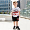 thumbnail image 6 of TAIAOJING Toddler Boys Short Sleeve Cute Fashion Prints T-Shirt Tops Shorts Child Kids Outfits Sets Leisure 18-24M, 6 of 7