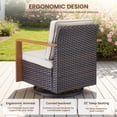 thumbnail image 5 of Giantfurnni 8 Piece Patio Furniture Set with Propane Fire Pit Table, Wicker Outdoor Conversation Set with 2 Swivel Rocker Chairs, 2 Club Chairs, 2 Ottomans and Rattan Sofa for Deck Backyard, 5 of 15