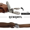 thumbnail image 2 of QCWQMYL Men's Suspenders Braces Leather Strap Father/Husband's Gift 6 Buttons Brown, 2 of 6