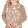 thumbnail image 4 of Alfred Dunner Womens Stitched Leaf Detail Chenille Sweater, 4 of 4