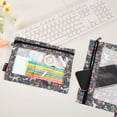 thumbnail image 2 of FORMRS 2 Pack Pencil Pouch for 3 Ring Binder with Clear Window Zipper Pen Case Stationery Organizer, Blue Floral Horses Pattern, 2 of 6