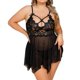 thumbnail image 1 of Gibobby Ropa interior mujer Lencería Sexy para Mujer Baby Doll Mujer Sexy Color Negro Mono Sensual y Elegante Fina Lenceria para Dama(Negro, G), 1 of 4