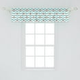 thumbnail image 2 of Ambesonne Marine Valance Pack of 2, Pattern Anchor Stripe, 54"X12", Turquoise Red, 2 of 2