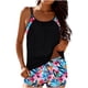 thumbnail image 3 of TaTaai Women's Random Print Two Piece Bathing Suit Round Neck Tank Top with Shorts Stylish Casual Swimwear Soft Breathable Fabric for Beach Holiday and Poolside Gift, 3 of 7