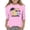 Pink, variant on Kids' Graduation Season T-Shirt: Versatile 3/4 Sleeve Casual Top for Boys & Girls