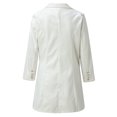 thumbnail image 5 of Outfmvch Jackets for Women Wool Thin Coat Trench Jacket Ladies Slim Long Overcoat Outwear Womens Tops Cardigan for Women White, 5 of 6