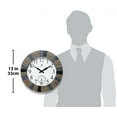 thumbnail image 5 of Infinity Instruments 13-inch x 13-inch Indoor/Outdoor Faux Dark Slate Multicolor Wall Clock 2 with Thermometer, 5 of 7