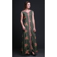 thumbnail image 3 of Bimba Floral Printed Front Slit Sleeveless Summer Spring Long Women BeachÂ&nbsp;Dress-X-Large, 3 of 5
