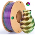 thumbnail image 1 of Multicolor 3D Printer Filament,Dual/Tri Color 1.75mm PLA Silk Shiny Printing Filament,250g(0.55lbs) Fit Most FDM 3D Printer, 1 of 6