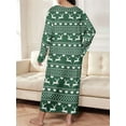thumbnail image 3 of Women'S Sleepwear Long Sleeves Nightgown Print Tee Sleep Dress Christmas  - Green 4XL, 3 of 4