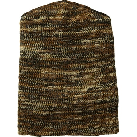 MUK LUKS Quietwear Unisex Knit Neck Gaiter, Brown Camo, One Size Fits Most