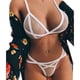 thumbnail image 2 of Lady See Through Sexy Lingerie Bra Thongs Set, 2 of 3