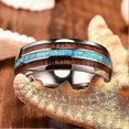thumbnail image 4 of Anillo de carburo de tungsteno de 8 mm para hombre, banda de bodas con incrustaciones de madera de 0 pal, ajuste cómodo - Código de modelo 956, 4 of 5