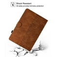 thumbnail image 6 of Universal Case for 7 inch Tablet, GSFY Stand Folio Protective Cover for 7.0 Inch Touchscreen Tablet with Multiple Viewing Angles Document Card Pocket - Brown Blocks, 6 of 7