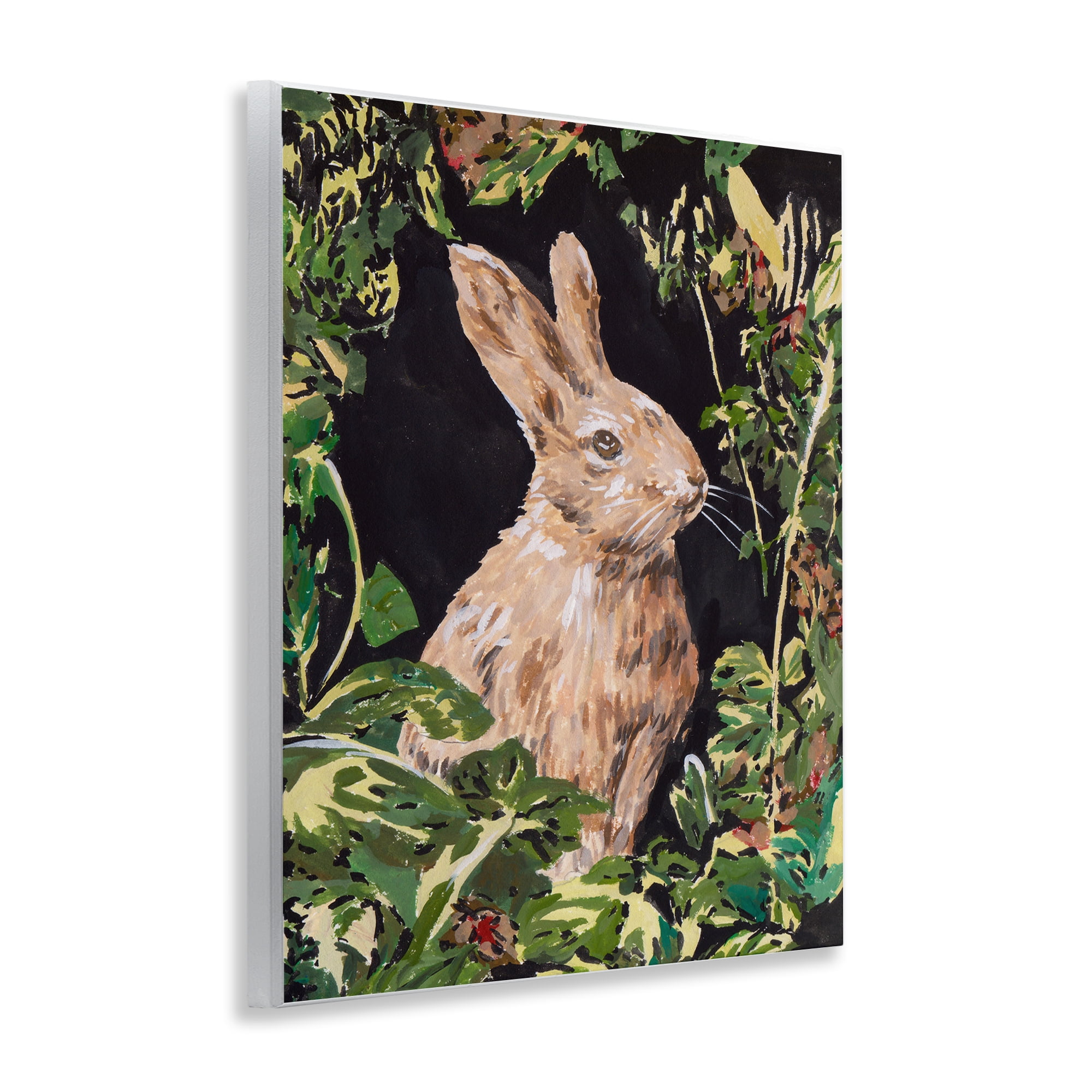Stupell Industries Wreathed Botanicals Rabbit Wall Plaque Art, design by Melissa Wang