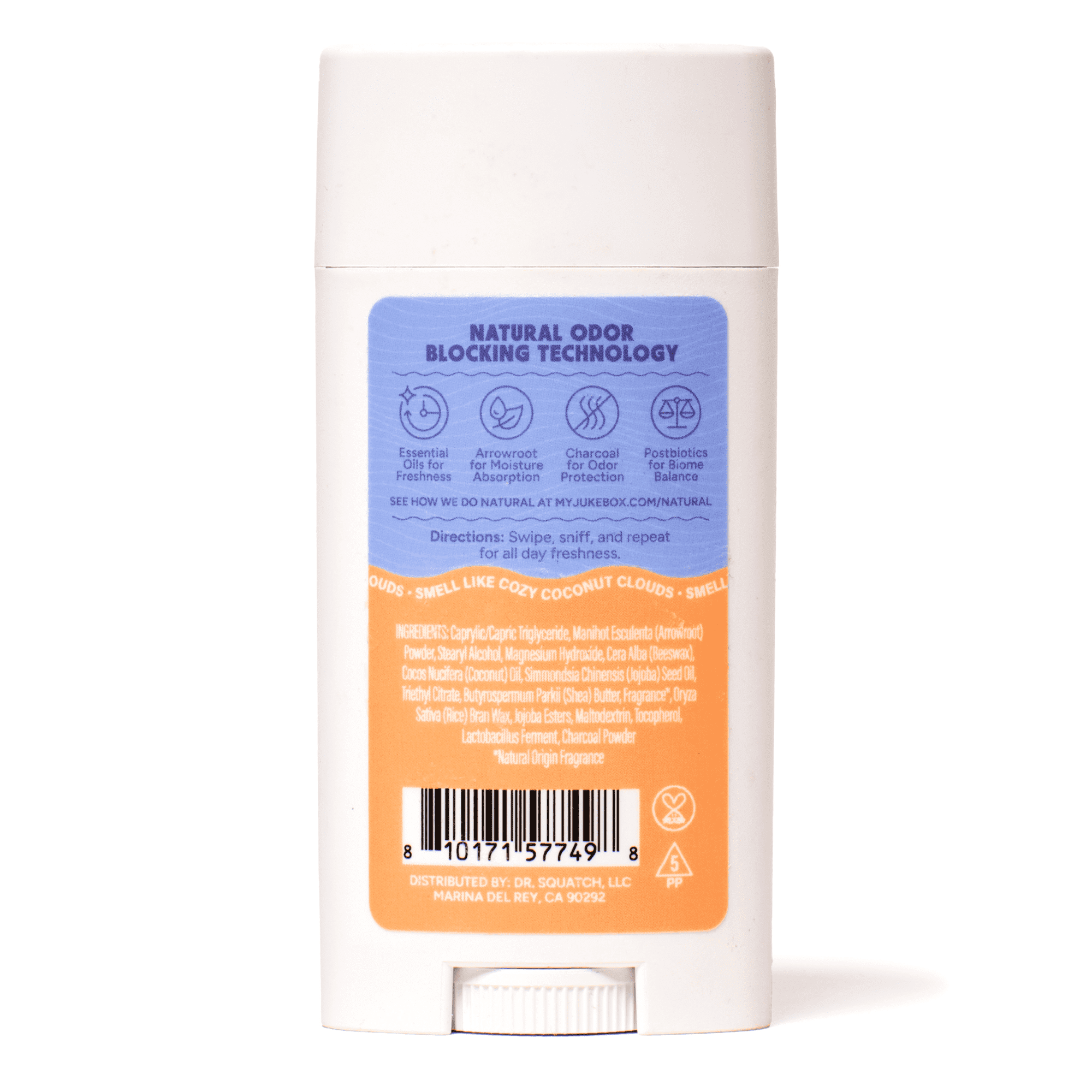 Jukebox Womens Aluminum Free Deodorant Stick, Natural Deodorant for Women, Coconut Dreamin', 2.65 Oz