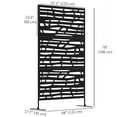 thumbnail image 3 of Outsunny Metal Outdoor Privacy Screen, Decorative Outdoor Divider, Black, 3 of 10