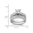 thumbnail image 3 of Sterling Silver Engagement Bridal Wedding Ring Set with Cubic Zirconia (CZ) (CZ), 3 of 4