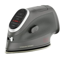 CHI Mini Clothing Iron, Steam Iron for Clothes with Titanium-Infused Ceramic Soleplate, Black
