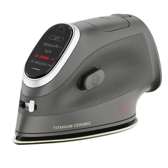 CHI Mini Clothing Iron, Steam Iron for Clothes with Titanium-Infused Ceramic Soleplate, Black