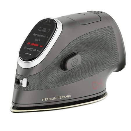 CHI Mini Clothing Iron, Steam Iron for Clothes with Titanium-Infused Ceramic Soleplate, Black