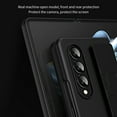 thumbnail image 2 of Decase for Samsung Galaxy Z Fold 4 7.6" 2022 Silicone Grip Cover, Luxury Hard PC Shockproof Protective Phone Case with Wristband for Samsung Z Fold 4 Matte Anti-fingerprint Cover, Black, 2 of 9