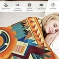 thumbnail image 3 of JEUXUS  Tribal Blanket Orange Native Throw Blanket - Aztec Throw Blankets for Couch Bed - Southwestern Blanket Throws - Warm Soft Rustic Throws and Blankets, 3 of 6