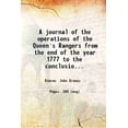 thumbnail image 1 of A journal of the operations of the Queen's Rangers from the end of the year 1777 to the conclusion of the late American war / by Lieutenant-Colonel Simcoe ... 1789 [Hardcover], 1 of 1
