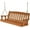 Cedar Stain, variant on Amish Casual Heavy Duty Mission Treated Porch Swing, 6-Foot, Unfinished, 8Ft Chains, Without Cups