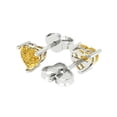 thumbnail image 2 of Clara Pucci 1.5Ct Natural Citrine Heart Cut VVS1 Push Back Stud 18k Solid hypoallergenic Gold Designer Earrings For November, 2 of 7