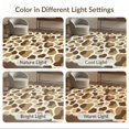 thumbnail image 7 of ODIKA 9'x12' Washable Area Rug Print Spotted Brindle Patchwork Bold Border Mosaic Tonal Cow Flowing Dynamic for Dining Room, Basement, Large Office, Non-Slip Chair-Friendly, 7 of 7