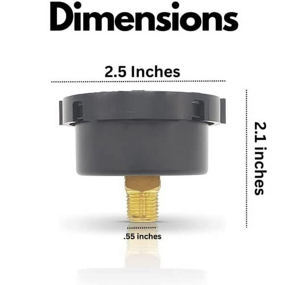 Swimables ECX2712B1 Pressure Gauge Replacement for Hayward DE, Sand and Cartridge Filters | Compatible with Hayward ProGrid DE Filter, SwimClear Filter and XStream Filters | Also Replaces 190059