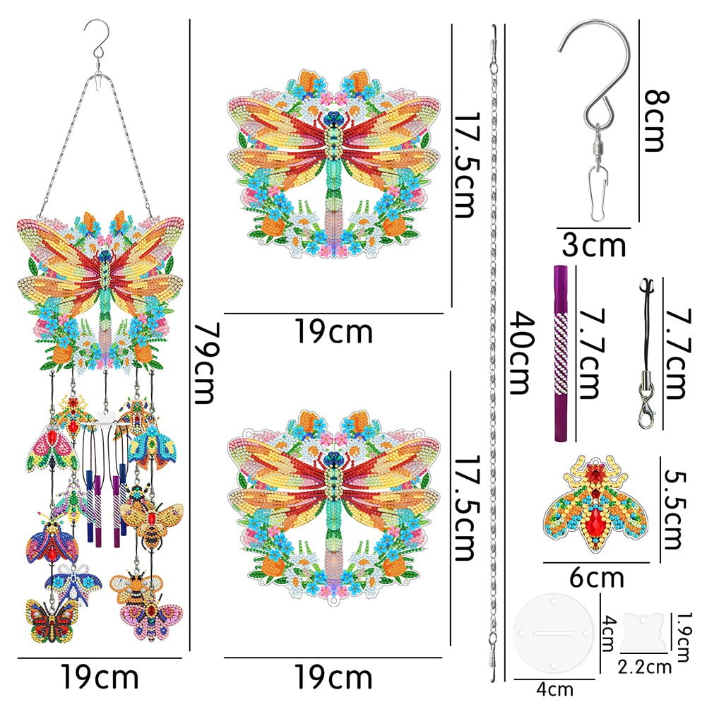 Premium Diamond Picture Wind Chime Exquisite For Crystal Diamond Set for Window