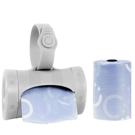 UPC: 0698904101680 | Ubbi Retractable On the Go Bag Dispenser for Travel Diaper Bag Accessory Must Have for Newborn Helpful Item Baby Gift Lavender Scented Gray
