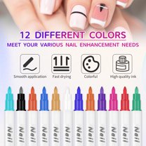 UDIYO Nail Art Pens,High Pigmented Decorative Nail Polish Pen Drawing  Graffiti Nail Supplies 