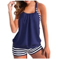 thumbnail image 2 of Augper Women's Retro Printed Flat Angle Women's Swimsuit Split Swimsuit Set, 2 of 3