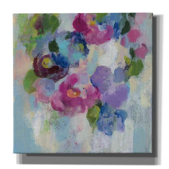 Epic Graffiti 'Pink and Blue II' by Silvia Vassileva, Canvas Wall Art, 26"x26"