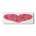 thumbnail image 1 of Love Computer Mouse Pad, Illustrated Drawing of Dots Hearts Romantic Motif Print on Plain Backdrop, Rectangle Non-Slip Rubber Mousepad Large, 31" x 12", White Magenta Vermilion, by Ambesonne, 1 of 2