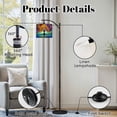 thumbnail image 6 of Arc Floor Lamp with Adjustable Lampshade Stained Glass Vibrant Colors Flowing Roots Standing Lamp 3 Color Temperatures Dimmable Tall Pole Lamp with Foot Switch for Bedroom Over Couch, 6 of 8
