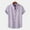 Purple, variant on Elvqul Mens Short Sleeve Shirts Lapel Lightweight Cotton Linen Black Button up Loose Casual Solid Color Shirts