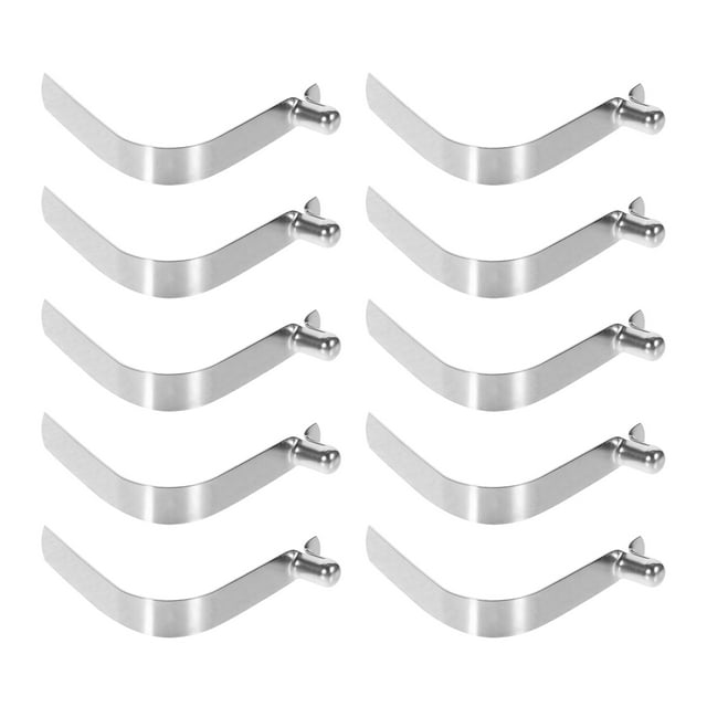 KAKOWELY 10pcs Snap Clip Umbrella Spring Snap Tent Pole Push Button Spring Clip 6mm Spring Clip,2.56"X0.39"X0.33"