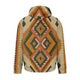 thumbnail image 4 of Feancey Mens Hooded Pullover Ethnic Style Graphic Hoodies for Men Western Aztec Cowboy Sweatshirt Tops with Hood Vintage Pocket Hoodie Flash On Sale,Khaki,XXL, 4 of 5